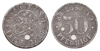 Гейдельберг 50 пфеннигов ND (1918-1919) Funck 203.2, Men18 14006.3 железо 4707-1153