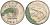 Мальта 10 центов 1992 золотая макрель KM 96 медно-никель 4588-241