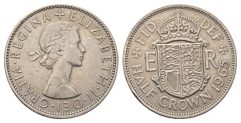 Великобритания 1/2 кроны 1965 Елизавета II (1952-2022) KM 907, Spink 4145 медно-никель 4692-445