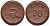 Саксония 20 пфеннигов 1921 колосья и серп J. N 53 фарфор UNC 1094-8-75