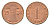 Германия игровой жетон в 1 рентенпфенниг 1924 диаметр 17 мм картон 4702-936
