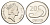 Фиджи 20 центов 1999 Елизавета II (1952-2022), китовый зуб KM 53a сталь плакированная никелем UNC 4698-1223