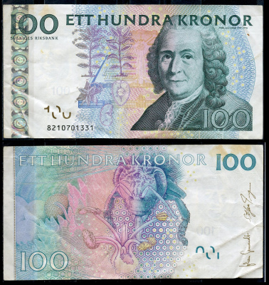Швеция 100 крон 2008 Pick 65 c бумага 2197-8-2-1