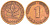 ФРГ 1 ПФЕННИГ 1977 J KM 105, J.380 сталь плакированная медью 4396-1527