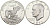 США 1 доллар 1971 S, Президент Эйзенхауэр, лунный орел KM 203a серебро  PROOF 1095-7-51