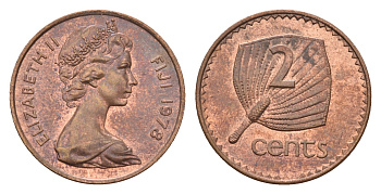 Фиджи 2 цента 1978 KM 28 бронза UNC 4697-668