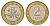 Литва 2 лита 1998 KM 112 биметалл 4695-513