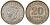 Британская Малайя 20 центов 1939 Георг VI (1937-1952) KM 5 серебро 53-316
