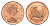 Фиджи 2 цента 1969 KM 28 бронза UNC 4697-663