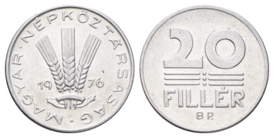 Венгрия 20 филлеров 1976 KM 573 алюминий UNC 4701-452