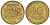 Украина 10 копеек 1992 5 ягод около К KM 1.1 a латунь 4580-623