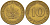 ФРГ 10 ПФЕННИГОВ 1970 F KM 108, J.383 сталь плакированная латунью 4548-821