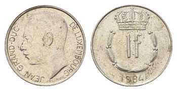 Бельгия 1 франк 1984 Герцог Жан (1964-1999) KM 55 медно-никель 4705-216