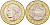 Италия 1000 лир 1998 R, карта европы KM 194 биметалл 4126-111