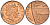 Великобритания 1 пенни 2008 Елизавета II (1952-2022) KM 1107, Spink B6 сталь плакированная медью 4609-649