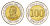 Эквадор 100 сукре 1997 70 лет Центробанку KM 101 биметалл UNC 4697-436