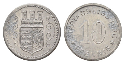 Олигс 10 пфеннигов 1920 Funck 404.4, Men18 24920.2 железо 4708-1024