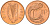 Ирландия 1 пенни 1976 мифологическая птица лира KM 20 бронза UNC 4582-132