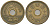 Япония 5 йен 1963 Yr. 38, Хирохито (1926-1989) KM 72a латунь 4181-424