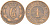 Дания 1 скиллинг-ригсмёнт 1870 Кристиан IX (1863-1906) KM 774 бронза 4621-1011