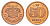 Дания 50 эре 2015 S; B, Маргрете II (1972-2024 ) KM 866 бронза UNC 4514-551