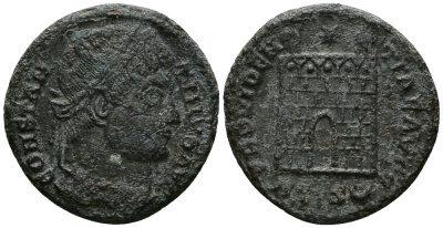 Римская Империя нуммий 324 - 325 Константин I Великий PROVIDENTIAE AVGG Сисция Very fine RIC 214 бронза 1073-6-44