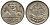 Гватемала 1/4 реала 1896 5 звезд, Испанское правление KM 162 серебро 116-844