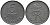ДАНИЯ 5 ЭРЕ 1959 C; S, ФРЕДЕРИК IX (1947-1972) KM 843.2 цинк UNC 67-156