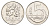 Чехия 5 крон 1994 чешский лев, Карлов мост KM 8 сталь плакированная никелем UNC 4652-1051