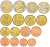 АВСТРИЯ ЕВРОНАБОР ИЗ 8 МОНЕТ 2011 1, 2, 5, 10, 20, 50 ЕВРОЦЕНТОВ, 1 И 2 ЕВРО UNC 183-451