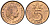 Нидерланды 5 центов 1980 Юлиана (1948-1980) KM 181 бронза UNC 4606-1024
