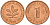 ФРГ 1 пфенниг 1988 D KM 105, J. 380 сталь плакированная медью    4598-645