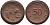 Саксония 50 пфеннигов 1921 виноград и лопата J. N 54 фарфор 1094-5-25