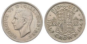 Великобритания 1/2 кроны 1949 Георг VI (1936-1952) KM 879, Spink 4106 медно-никель 4692-431
