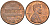 США 1 цент 1969 D, Линкольн KM 201 медь цинк 4564-453