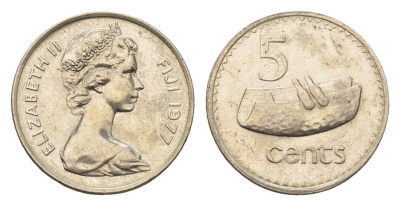 Фиджи 5 центов 1977 KM 29 медно-никель UNC 4687-1151