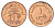 ОАЭ 1 филс 1973 KM 1 бронза UNC 4697-1056