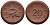 Саксония 20 пфеннигов 1921 колосья и серп J. N 53 фарфор UNC 1094-9-14