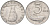 Италия 5 лир 1953 R, дельфин, плуг KM 92 алюминий 188-1163