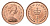 Великобритания 1/2 пенни 1974 Елизавета II (1952-2022) KM 914, Spink 4239 бронза UNC 4696-736