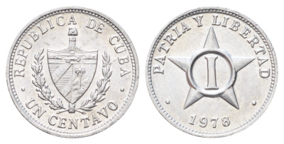 Куба 1 сентаво 1978 KM 33.1 алюминий UNC 4697-1128