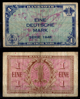 ФРГ 1 марка 1948 Pick 2 a бумага 8615-39-1-2