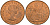 Великобритания 1 пенни 1966 Елизавета II (1952-2022) KM 897, Spink 4157 бронза UNC M7-09
